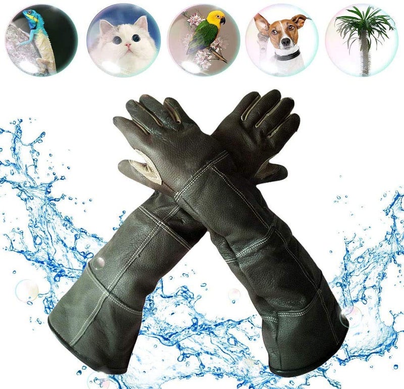 YBB Waterproof Animal Handling Gloves, Anti-Scratch/Bite Protective Long Gloves for Pet Cat Bathing Dog Bird(S) - Image 5